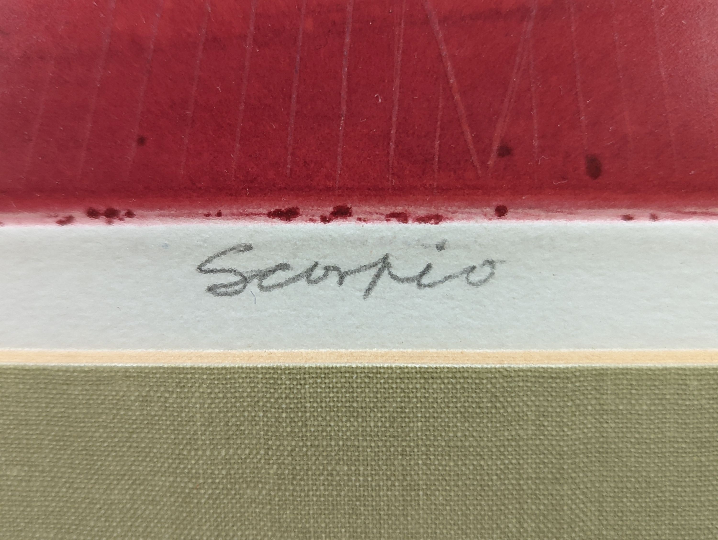 Modern British, limited edition print, 'Scorpio', signed in pencil, 3/10, 33 x 50cm